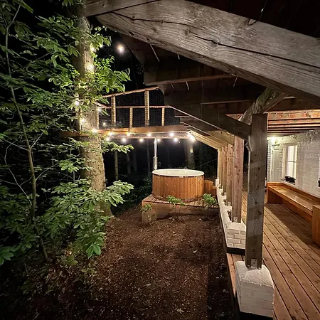 Chata Dans Les Bois Avec Bain Nordique Et Cinema *