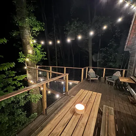 Chata Dans Les Bois Avec Bain Nordique Et Cinema *